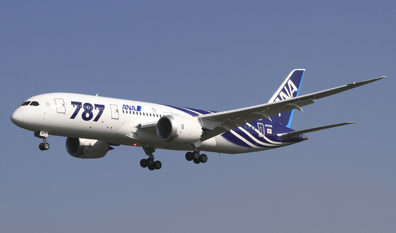 The Boeing 787 Dreamliner, a pioneer in the use of composite materials construction.